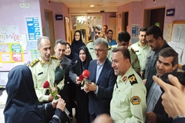 ادای احترام سروقامتان امنیت به سپیدپوشان سلامت