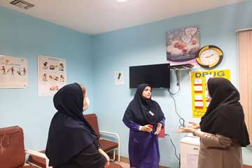 ارزیابی میدانی مرکز آموزشی درمانی ۱۷ شهریور توسط کارشناسان معاونت بهداشتی، معاونت درمان و مرکز بهداشت شهرستان رشت در حیطه ترویج 