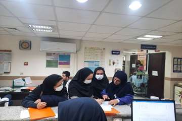 ارزیابی میدانی مرکز آموزشی درمانی ۱۷ شهریور توسط کارشناسان معاونت بهداشتی، معاونت درمان و مرکز بهداشت شهرستان رشت در حیطه ترویج 