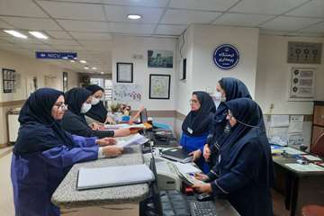 ارزیابی میدانی مرکز آموزشی درمانی ۱۷ شهریور توسط کارشناسان معاونت بهداشتی، معاونت درمان و مرکز بهداشت شهرستان رشت در حیطه ترویج 